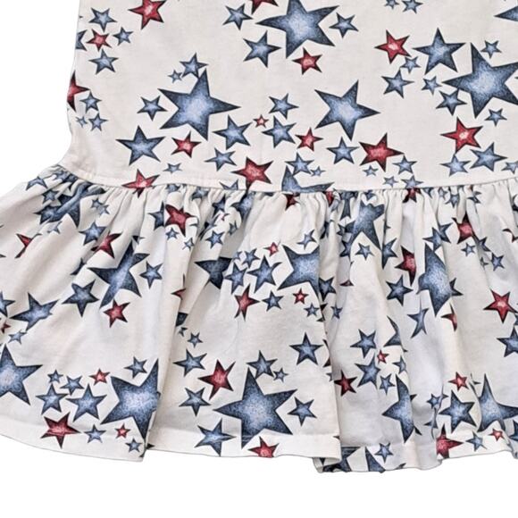 2 For $5 Sale Girl's Lands End Americana Stars Sleeveless Dress Size Small (4) - Picture 4 of 7